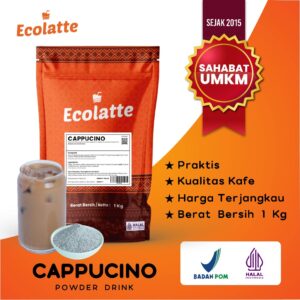 bubuk minuman ecolatte rasa cappucino