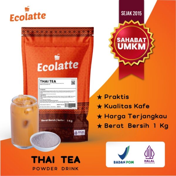 bubuk minuman ecolatte rasa thai tea