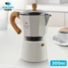 Moka Pot Espresso Coffee Maker Stovepot Teko Kopi Espresso White 300ml - Gambar 2