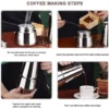 Espresso Maker Coffee Moka Pot Stainless Stovetop Teko Kopi 4 cups - Gambar 2
