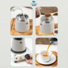 Moka Pot Espresso Coffee Maker Stovepot Teko Kopi Espresso White 300ml - Gambar 3