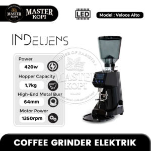 Coffee Grinder Indeljens Digital VELOCE ALTO Mesin Pengiiling Biji Kopi Espresso